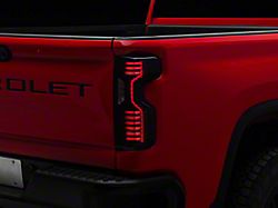 LED Tail Lights; Matte Black Housing; Smoked Lens (20-23 Silverado 2500 HD)