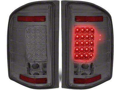 LED Tail Lights; Chrome Housing; Smoked Lens (07-14 Silverado 2500 HD)