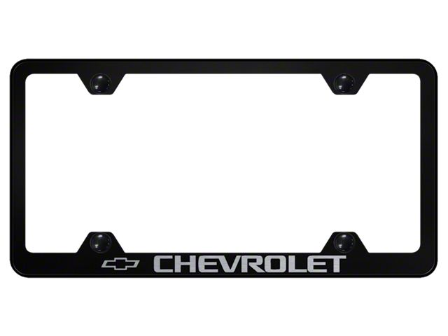 Chevrolet Laser Etched Wide Body License Plate Frame (Universal; Some Adaptation May Be Required)