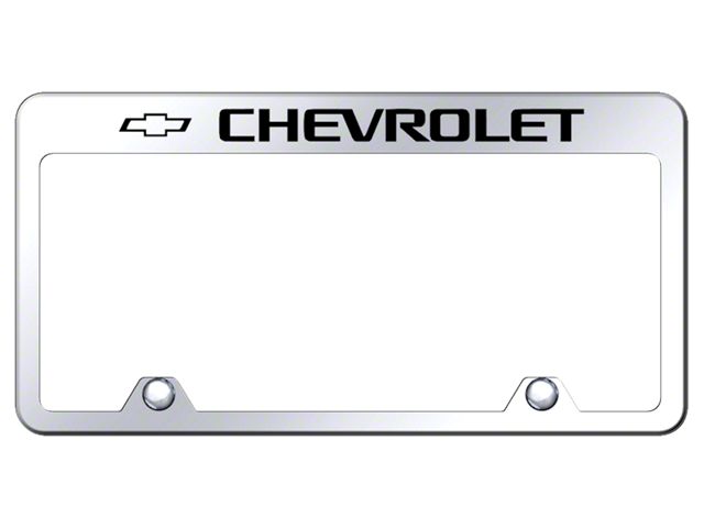Chevrolet Laser Etched Inverted License Plate Frame (Universal; Some Adaptation May Be Required)