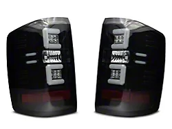 Light Bar LED Tail Lights; Black Housing; Smoked Lens (15-19 Silverado 2500 HD w/ Factory Halogen Tail Lights)