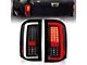 Light Bar Style LED Tail Lights; Black Housing; Clear Lens (07-14 Silverado 2500 HD w/ Factory Halogen Tail Lights)