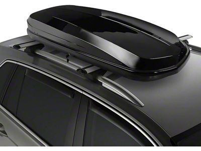 Lockable Roof Top Cargo Box; Glossy Black (Universal; Some Adaptation May Be Required)