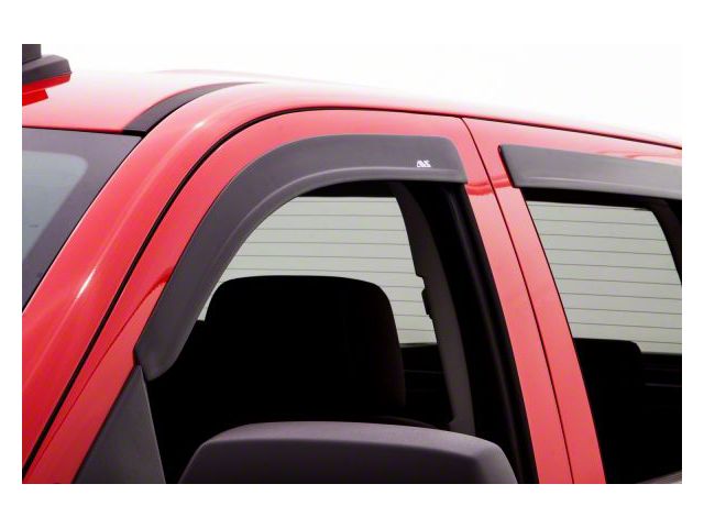 Low Profile Ventvisor Window Deflectors; Front and Rear; Matte Black (20-24 Silverado 2500 HD Crew Cab)