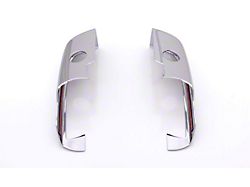 Lower Standard Mirror Covers; Chrome (15-19 Silverado 2500 HD)