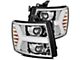 AlphaRex LUXX-Series LED Projector Headlights; Chrome Housing; Clear Lens (07-14 Silverado 2500 HD)