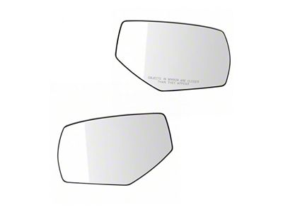 Manual Heated Spotter Glass Mirror Glass; Driver and Passenger Side (15-18 Silverado 2500 HD)