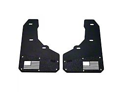 Merica Mud Flaps; Front; White (15-19 Silverado 2500 HD)