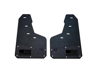 Merica Mud Flaps; Rear; Black (15-19 Silverado 2500 HD)