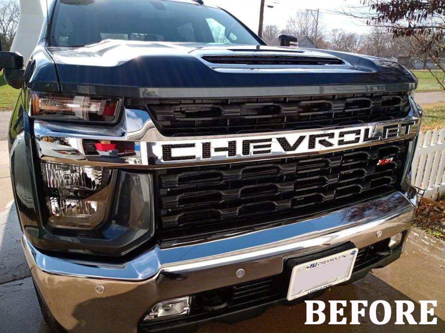 4-Piece Chrome Grille Overlay Kit For 2020-2023 Chevy Silverado 2500/3500 HD Trucks