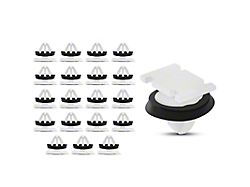 Nylon Body Side and Exterior Trim Molding Clips; 9mm; 20-Piece (20-22 Silverado 2500 HD)