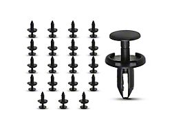 Nylon Radiator Wheelhouse, Fender, and Front Bumper Cover Retainer Clips; 6mm; 20-Piece (01-07 Silverado 2500 HD)