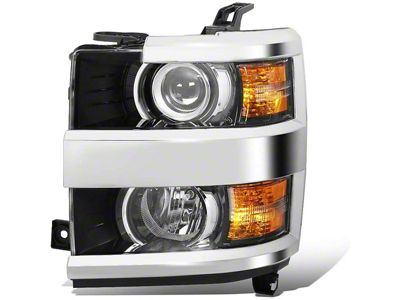 OE Style Headlight; Black Housing; Clear Lens; Driver Side (15-19 Silverado 2500 HD)