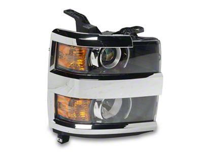 OE Style Headlight; Black Housing; Clear Lens; Passenger Side (15-19 Silverado 2500 HD w/ Factory Halogen Headlights)