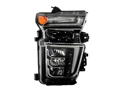 OE Style Headlight; Black Housing; Clear Lens; Passenger Side (20-23 Silverado 2500 HD w/ Factory LED Headlights)