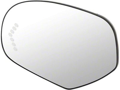 OE Style Heated Mirror Glass with Turn Signal; Driver Side (07-14 Silverado 2500 HD)