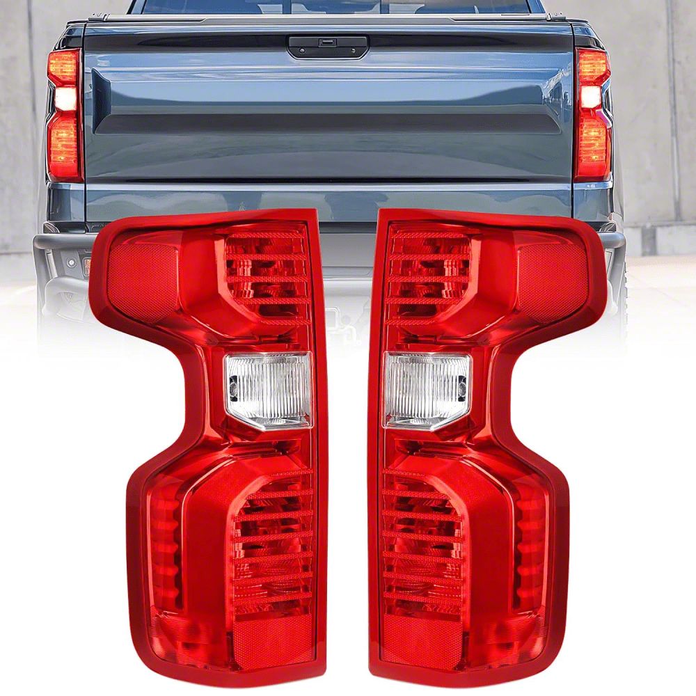 OEMASSIVE Chrome Red Halogen Tail Light – Left Side, 19-21 Chevy Silverado 1500/2500HD/3500HD