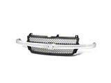 OE Style Upper Replacement Grille; Chrome/Black (01-02 Silverado 2500 HD)