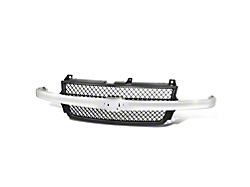 OE Style Upper Replacement Grille; Chrome/Black (01-02 Silverado 2500 HD)