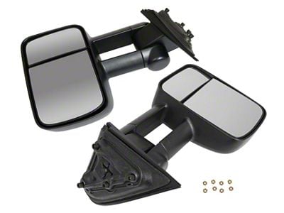 OEM Style Extendable Manual Towing Mirrors; Driver and Passenger Side (14-19 Silverado 2500 HD)