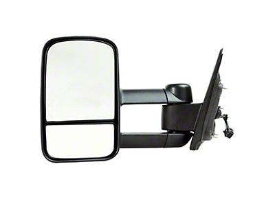 ZHIYI Passenger Right Side Tow Mirror - Black, Manual Fold, Fits 2019-2025 Silverado/Sierra 2500HD 3500HD, With Blind Spot
