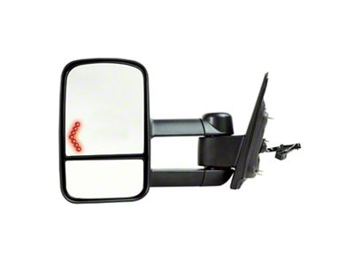 OEM Style Extendable Powered Towing Mirror with Turn Signal; Driver Side (14-19 Silverado 2500 HD)