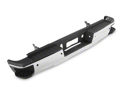 OEM Style Rear Bumper; Pre-Drilled for Backup Sensors; Chrome (15-19 Silverado 2500 HD)