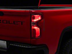 OEM Style Tail Light; Black Housing; Red/Clear Lens; Passenger Side (20-23 Silverado 2500 HD w/ Factory LED Tail Lights)