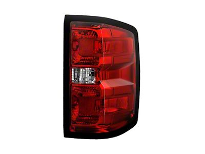 OEM Style Tail Light; Black Housing; Red/Clear Lens; Passenger Side (15-19 Silverado 2500 HD w/ Factory Halogen Tail Lights)