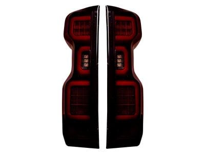 OLED Tail Lights; Black Housing; Red Smoked Lens (20-23 Silverado 2500 HD w/ Factory LED Tail Lights)