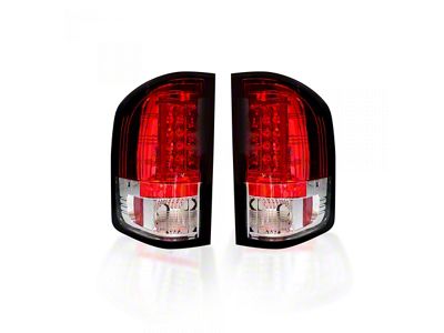 OLED Tail Lights; Chrome Housing; Red Lens (07-14 Silverado 2500 HD)