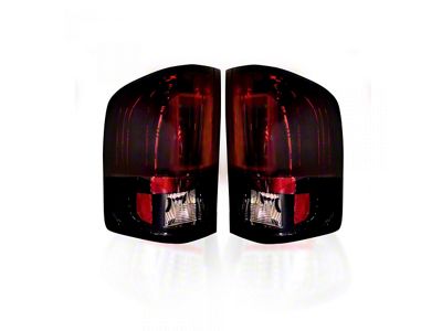 OLED Tail Lights; Chrome Housing; Red Smoked Lens (07-14 Silverado 2500 HD)