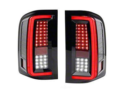 Performance Series LED Tail Lights; Black Housing; Clear Lens (07-14 Silverado 2500 HD)