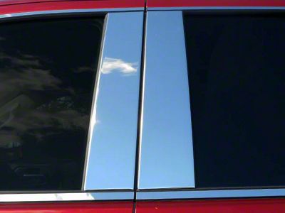 Pillar Post Trim; Stainless Steel; 6-Piece (20-25 Silverado 2500 HD Crew Cab)
