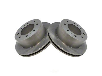 Plain Vented 8-Lug Rotors; Rear Pair (11-25 Silverado 2500 HD)