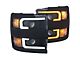Plank Style Switchback Projector Headlights; Black Housing; Clear Lens (15-19 Silverado 2500 HD)