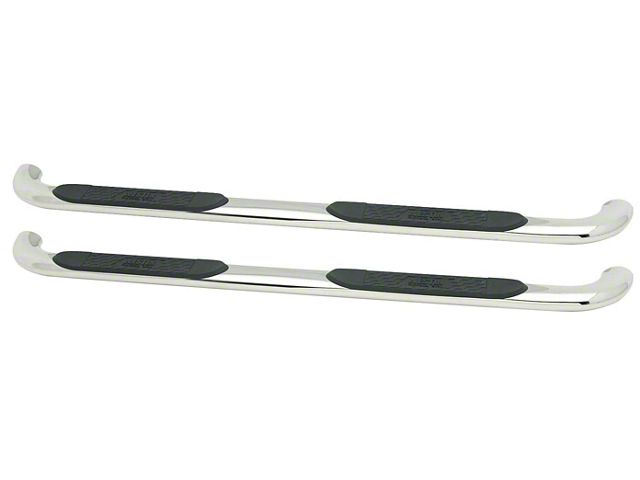 Platinum 4-Inch Oval Side Step Bars; Stainless Steel (15-19 Silverado 2500 HD Crew Cab)