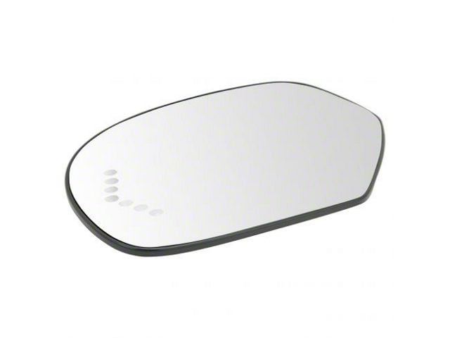 Power Heated Turn Signal Convex Mirror Glass; Driver Side (07-14 Silverado 2500 HD)