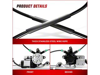 TITANICPARTS Power Window Regulators With Motors – Front Left & Right For Chevy Silverado GMC Sierra