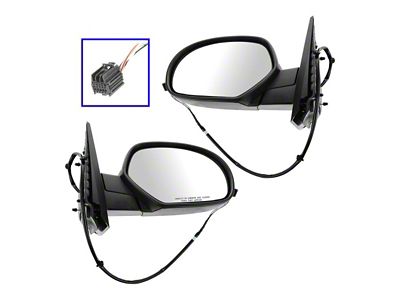 Powered Heated Manual Folding Mirrors; Chrome (07-13 Silverado 2500 HD)