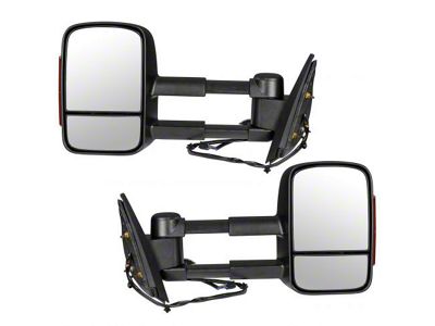 Powered Heated Manual Folding Towing Mirrors with Amber Turn Signal Lens (07-14 Silverado 2500 HD)