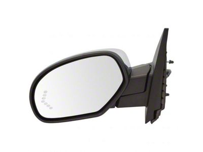 Powered Heated Memory Side Mirror with Chrome Cap; Driver Side (07-14 Silverado 2500 HD)