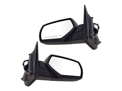 Powered Heated Mirrors; Textured Black (15-18 Silverado 2500 HD)