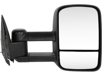 Powered Heated Towing Mirror; Passenger Side; Paintable Black (01-06 Silverado 2500 HD w/ 8-Pin Connector)