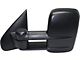 Powered Heated Towing Mirror; Textured Black; Driver Side (15-19 Silverado 2500 HD)