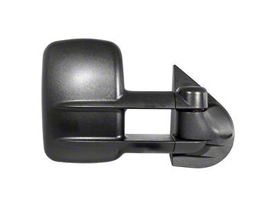 Powered Heated Towing Mirror; Textured Black; Passenger Side (07-14 Silverado 2500 HD)
