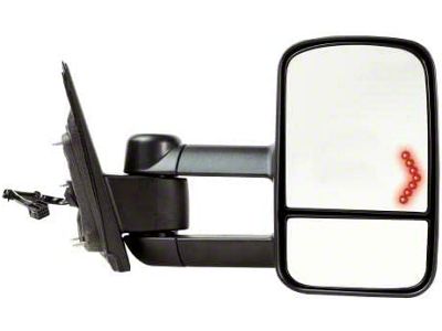 Powered Heated Towing Mirror; Textured Black; Passenger Side (15-19 Silverado 2500 HD)