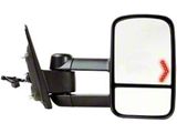 Powered Heated Towing Mirror; Textured Black; Passenger Side (15-19 Silverado 2500 HD)