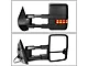 Powered Heated Towing Mirrors with Amber Turn Signals; Black (07-14 Silverado 2500 HD)