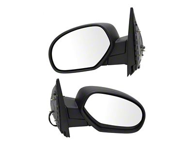 Powered Mirrors; Textured Black (07-14 Silverado 2500 HD)